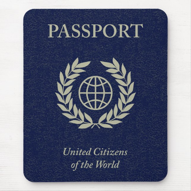 navy passport mouse pad (Front)