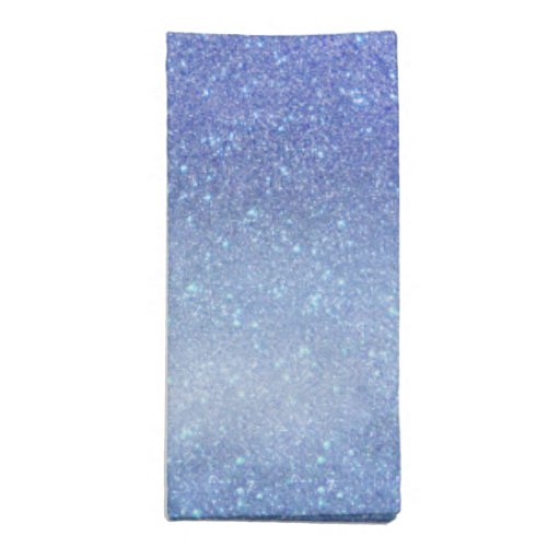 Navy Pastel Blue Triple Glitter Ombre Gradient Cloth Napkin