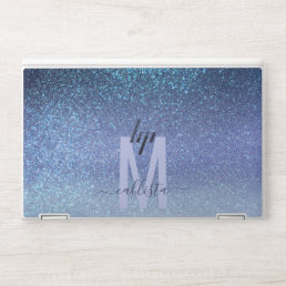 Navy Pastel Blue Triple Glitter Ombre Gradient HP Laptop Skin