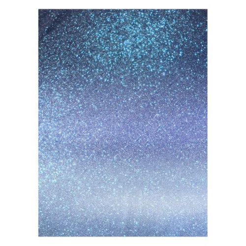Navy Pastel Blue Triple Glitter Ombre Gradient Tablecloth