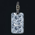 Navy Pastel Blue Watercolor Floral Pattern Luggage Tag<br><div class="desc">This elegant and modern pattern is perfect for the stylish and trendy woman. It features hand-painted navy blue, pastel blue, and white watercolor flowers and leaves on top of a simple white background. It's pretty, country, cute, sweet, and artsy. Enjoy this hand-painted design created by the artist of La Femme,...</div>