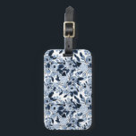 Navy Pastel Blue Watercolor Floral Pattern Luggage Tag<br><div class="desc">This elegant and modern pattern is perfect for the stylish and trendy woman. It features hand-painted navy blue, pastel blue, and white watercolor flowers and leaves on top of a simple white background. It's pretty, country, cute, sweet, and artsy. Enjoy this hand-painted design created by the artist of La Femme,...</div>