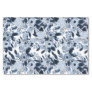 Navy Pastel Blue Watercolor Floral Pattern Tissue Paper