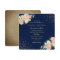 Navy Peach Gold Floral Confetti Bridal Shower