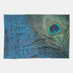 Navy Peacock Towel