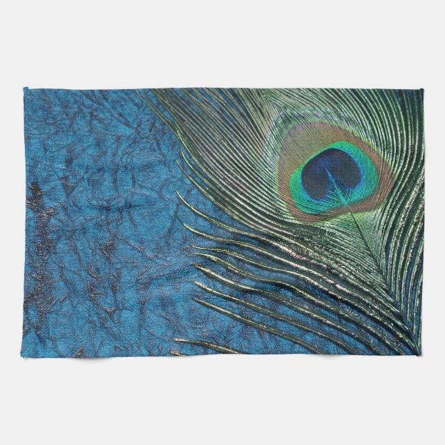 Navy Peacock Towel (Horizontal)