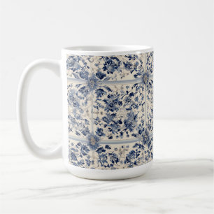 Navy Persian Rug Pattern Coffee Mug