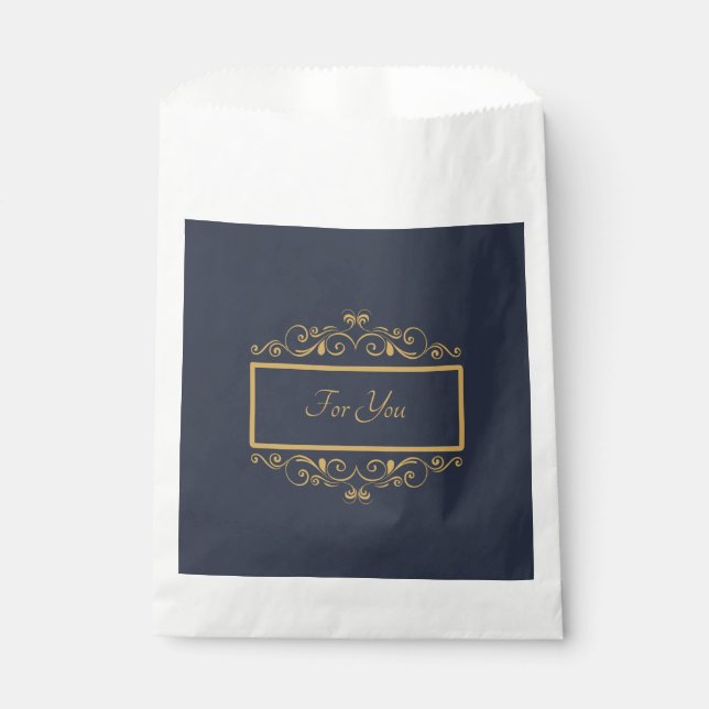 Navy Personalised Favor Bag (Front)