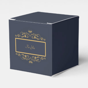 Navy Personalised Favor Box