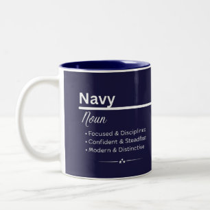 Navy Personalized Name Coffee Mug