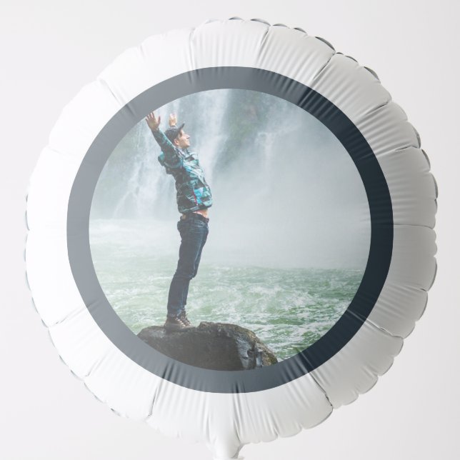 Navy Photo Helium Balloon (Front)