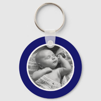 Navy Photo Keychain