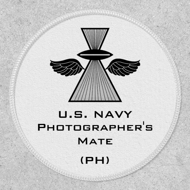 Navy Photographer's Mate Circle 4" Patch (Front)