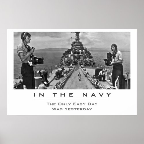 Navy Photogs at Work Poster