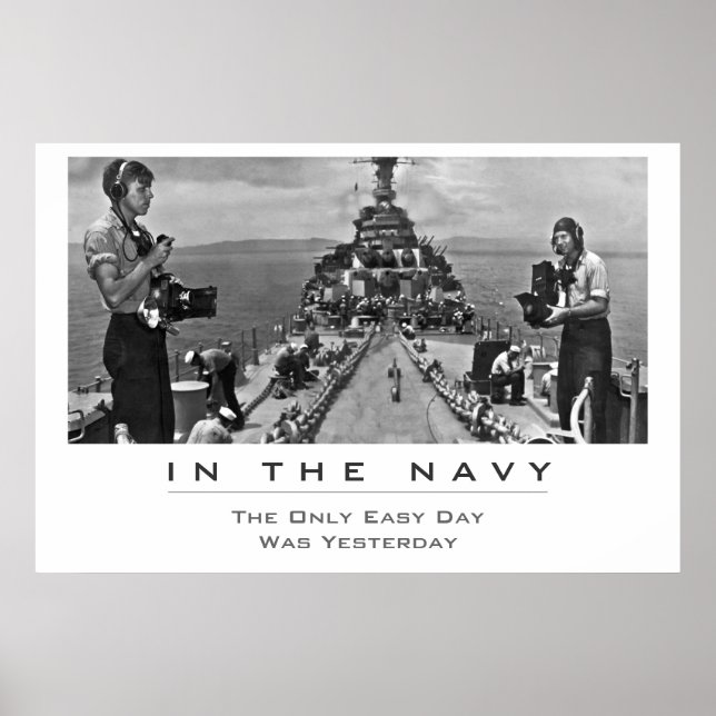 Navy Photogs at Work Poster (Front)