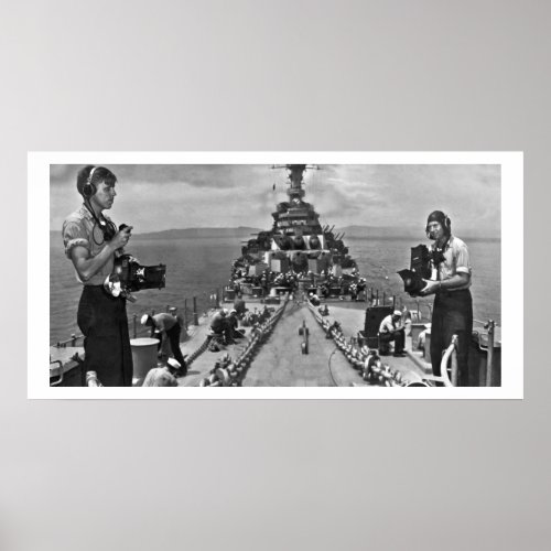 Navy Photogs at Work Poster