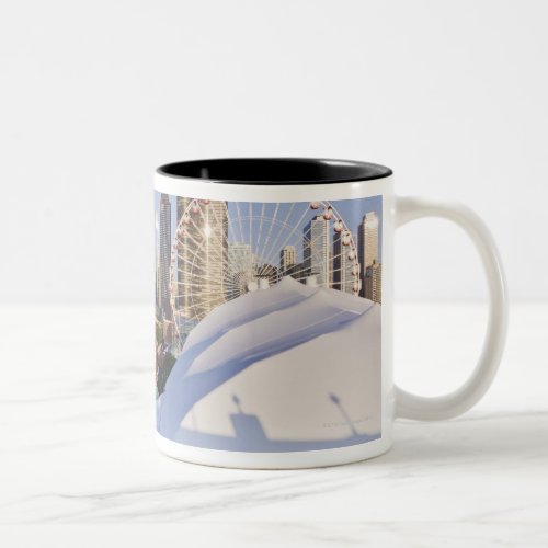 Navy Pier and Downtown Chicago Two_Tone Coffee Mug