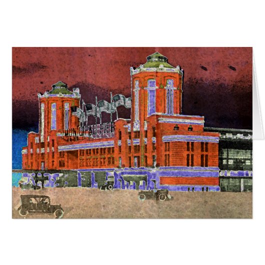 Navy Pier Chicago 1920's Watercolor Art Windy City (Front Horizontal)