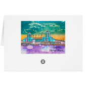 Navy Pier Chicago 1920's Watercolor Easter Colors (Back Horizontal)