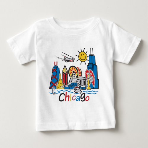 Navy Pier Chicago Baby T_Shirt