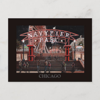 Navy Pier Chicago Collection Randsom Art Postcard