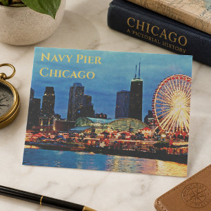 Navy Pier Chicago ferris wheel Postcard
