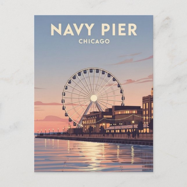 Navy Pier Chicago Illinois Travel Postcard (Front)