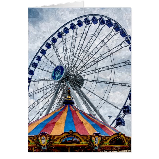 Navy Pier Ferris Wheel Greeting Card (Front)