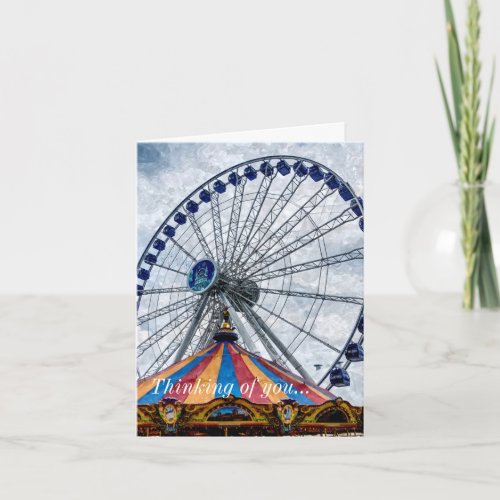 Navy Pier Ferris Wheel Thinking Of You Card