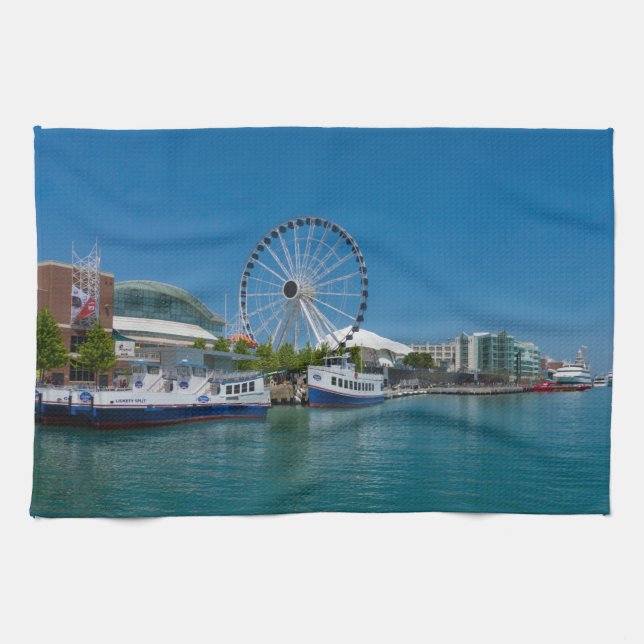 Navy Pier Kitchen Towel (Horizontal)