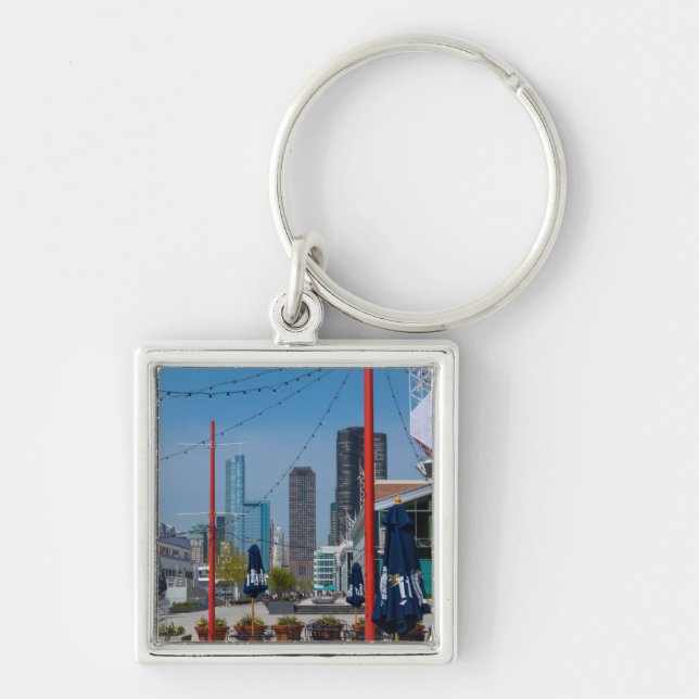 Navy Pier Lines Keychain (Front)