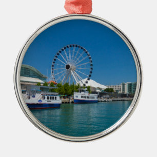 Navy Pier Metal Ornament