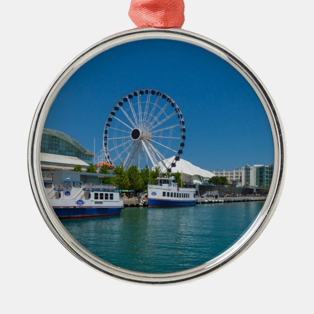 Navy Pier Metal Ornament (Front)