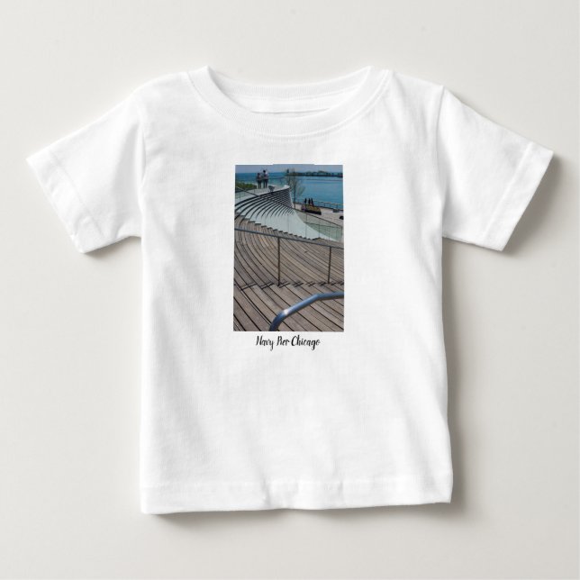 Navy Pier Stairs Baby T-Shirt (Front)