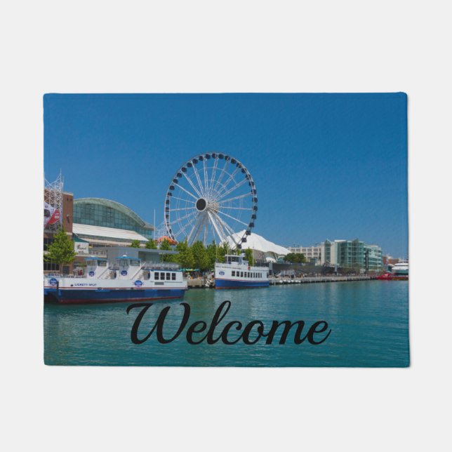 Navy Pier Welcome Doormat (Front)