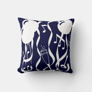 navy pillow solid back white part y celebration