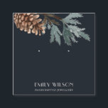NAVY PINE CONE TREE BRANCH STUD EARRING DISPLAY SQUARE BUSINESS CARD<br><div class="desc">If you need any further customisation please feel free to message me on yellowfebstudio@gmail.com.</div>