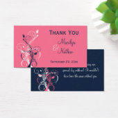 Navy, Pink, and White Floral Favor Tag (Desk)