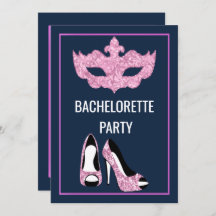 NAVY PINK BACHELORETTE HEELS MASQUERADE PARTY