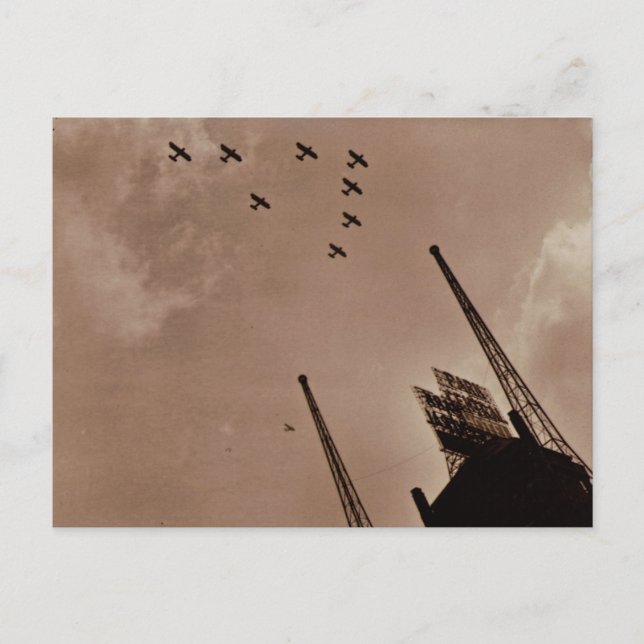 Navy Planes Fly Over Park Central Hotel WWII Postcard (Front)