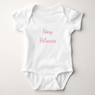 Navy Princess Baby Bodysuit