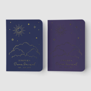 Navy Purple Elegant Celestial Sky Dream Journal