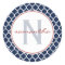 Navy Quatrefoil Monogram