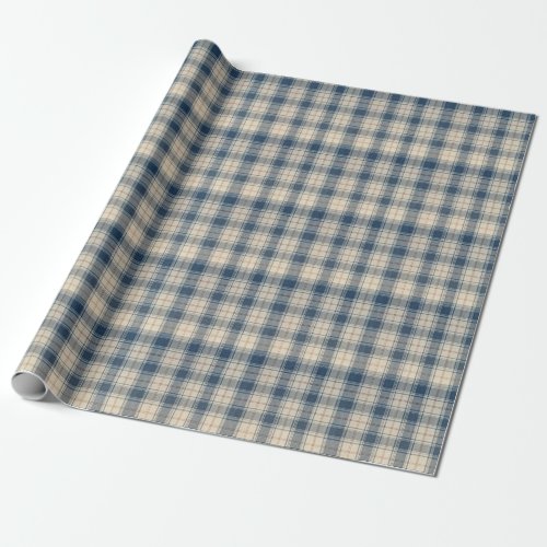 Navy Railway Stripe Wrapping Paper