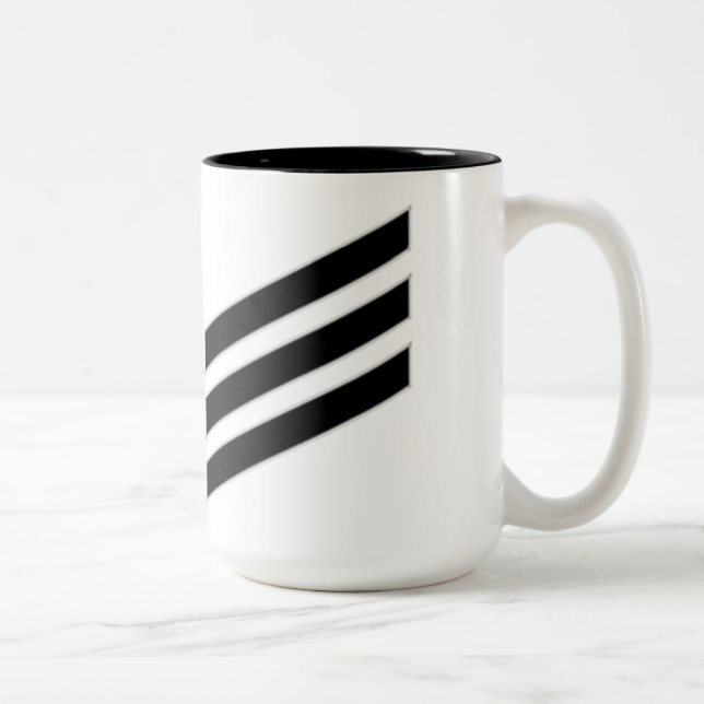 Navy Rank E-3 Seaman Two-Tone Coffee Mug (Right)