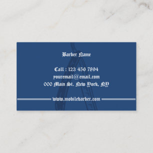 Navy Razor mobile Barber shop retro Business Card