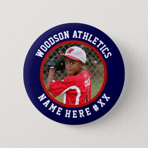Navy  red custom sports team pin  button
