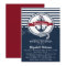 Navy Red Rustic Nautical Bridal Shower Invitation