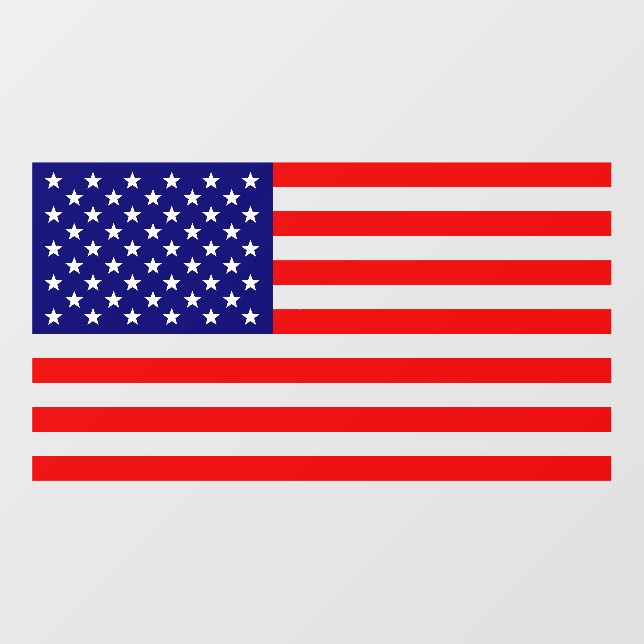 Navy Red USA Flag Wall Decal (Front)