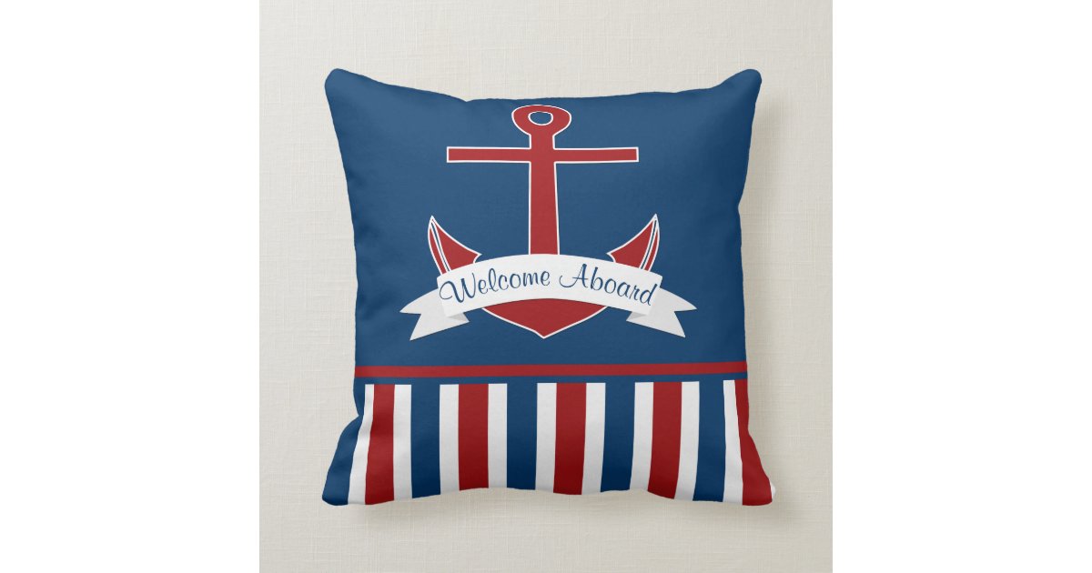 Nautical Navy Anchor Throw Pillows On Flipboard By Str8talk